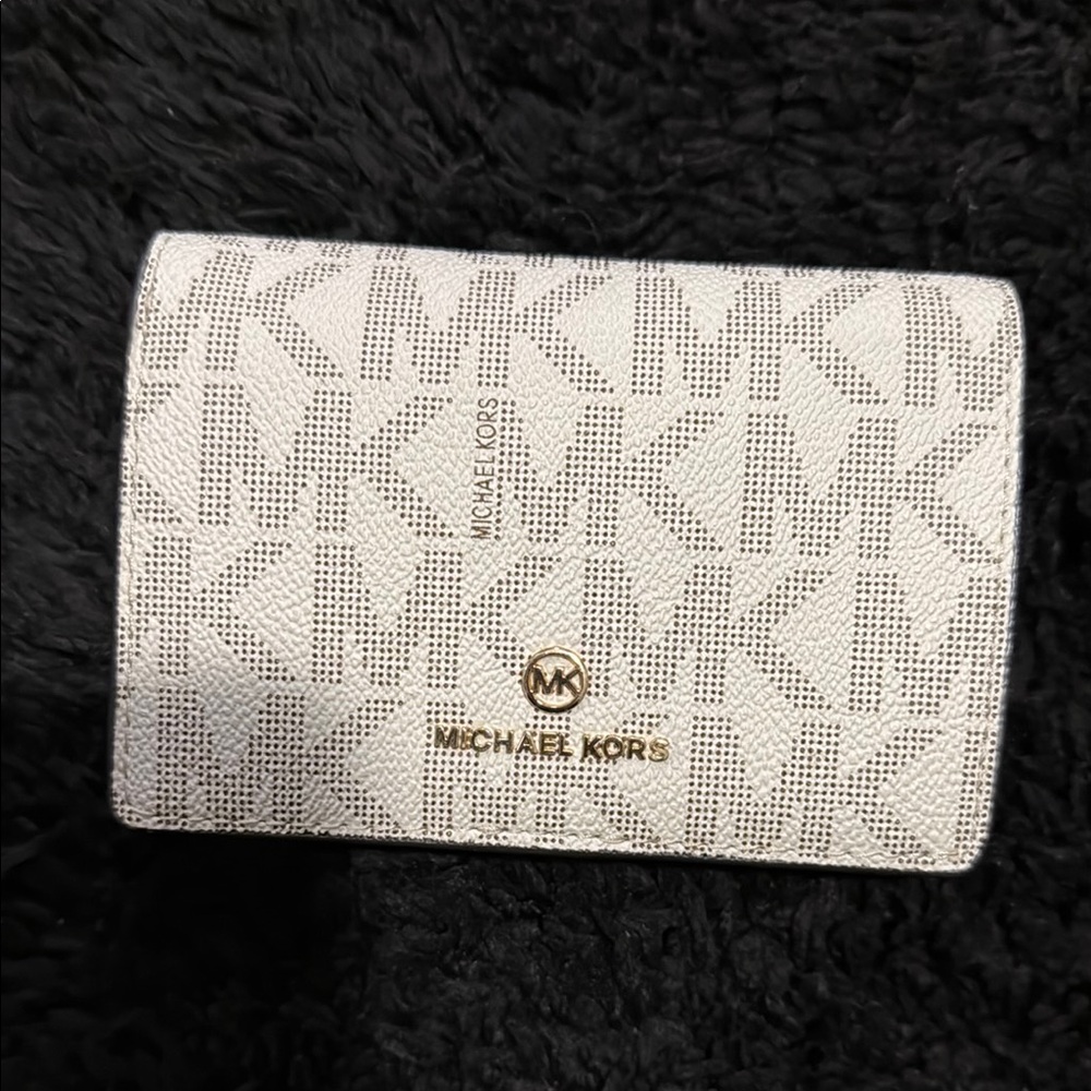 Michael Kors Monogram Wallet in Cream